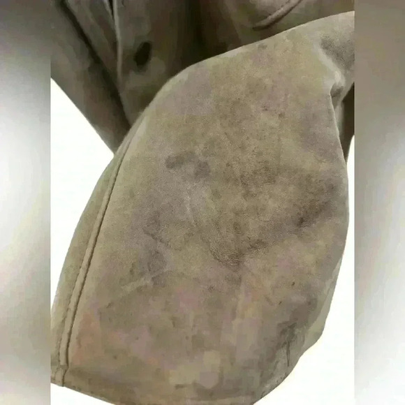 Vintage Morland's of England Long Lambskin & Suede Leather Women's Coat Sz 8 - Picture 9 of 14